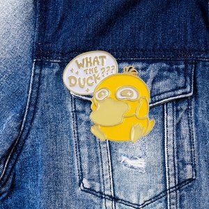3For$15 Pokemon Enamel Pin Psyduck "What The Duck?"